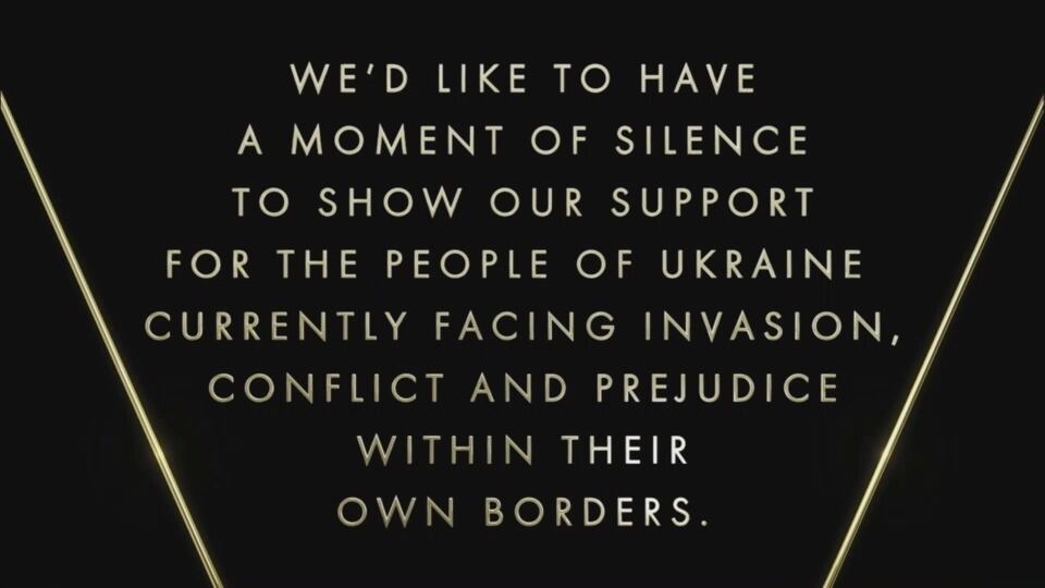 Mensaje de apoyo a Ucrania en los Oscar