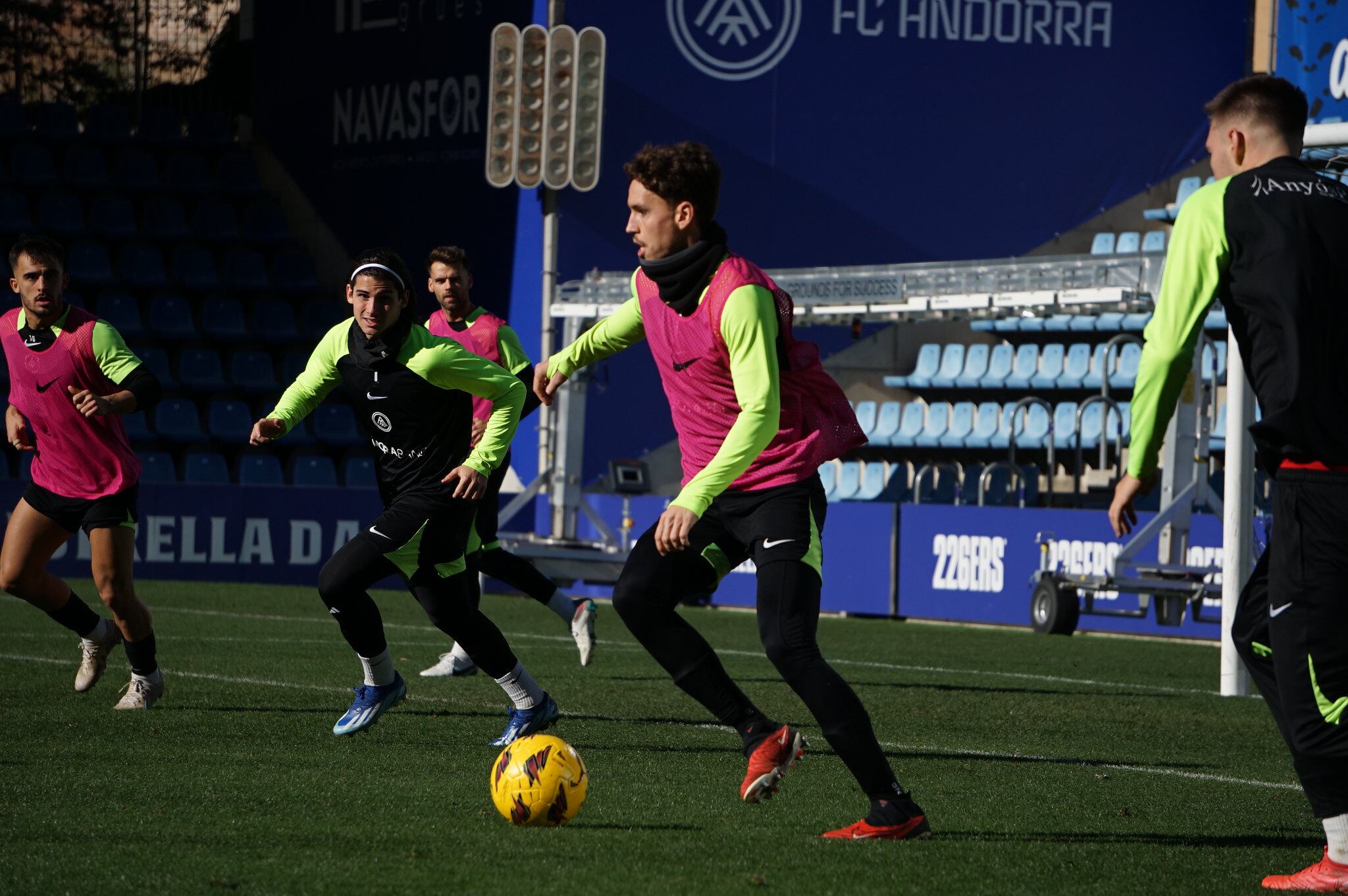 Un entrenament de l'FC Andorra aquesta setmana.