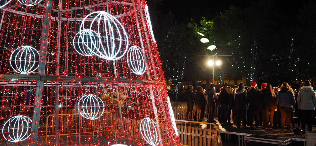 La ciudad de Getafe adornada en Navidad