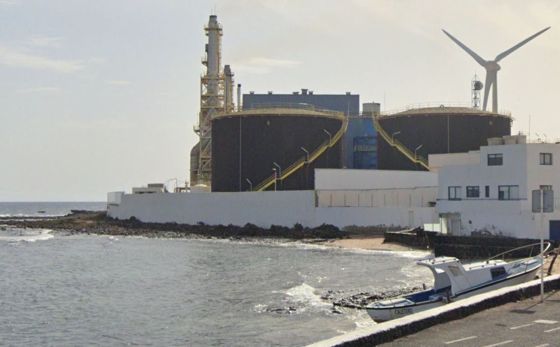 Central eléctrica de Punta Grande, en Las Caletas (Lanzarote).