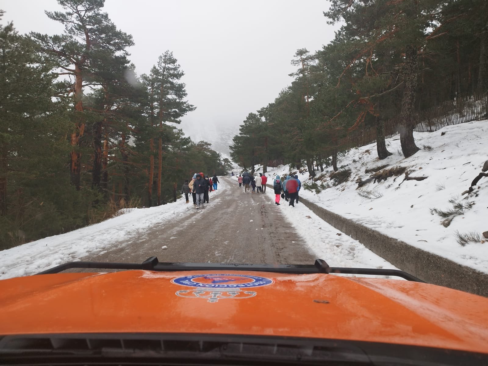 Aviso amarillo por viento y nieve en la sierra de Madrid