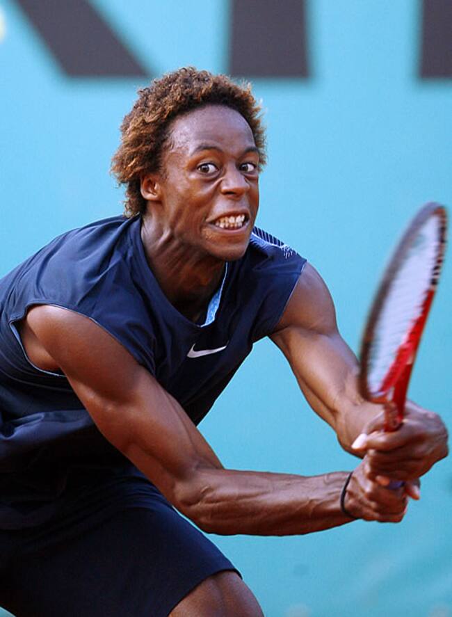 Gael Monfils, durante el duelo que le midió a Ivan Ljubicic.