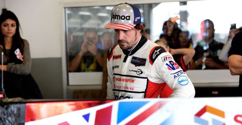 Fernando Alonso, durante la prueba de las 24 horas de Daytona