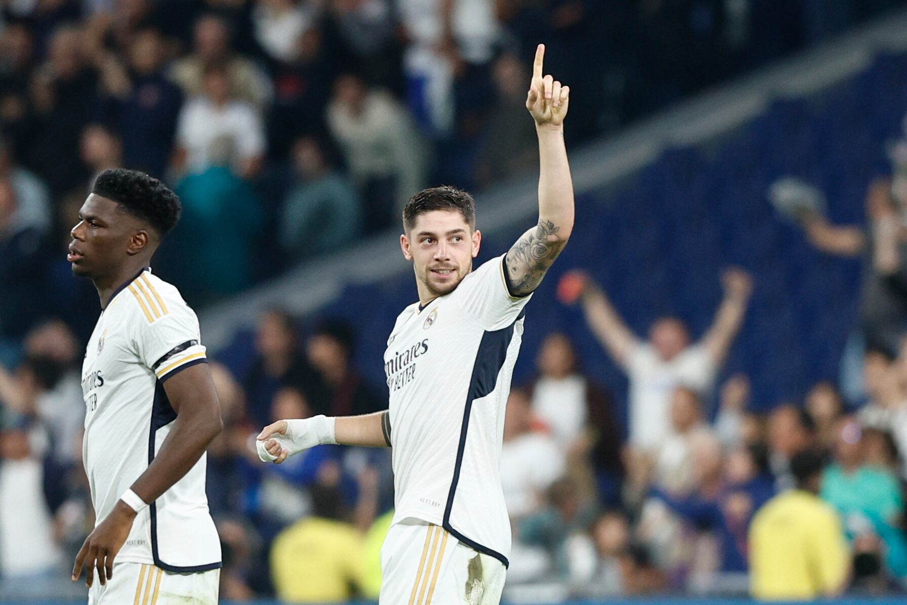 Valverde celebra un gol esta temporada.