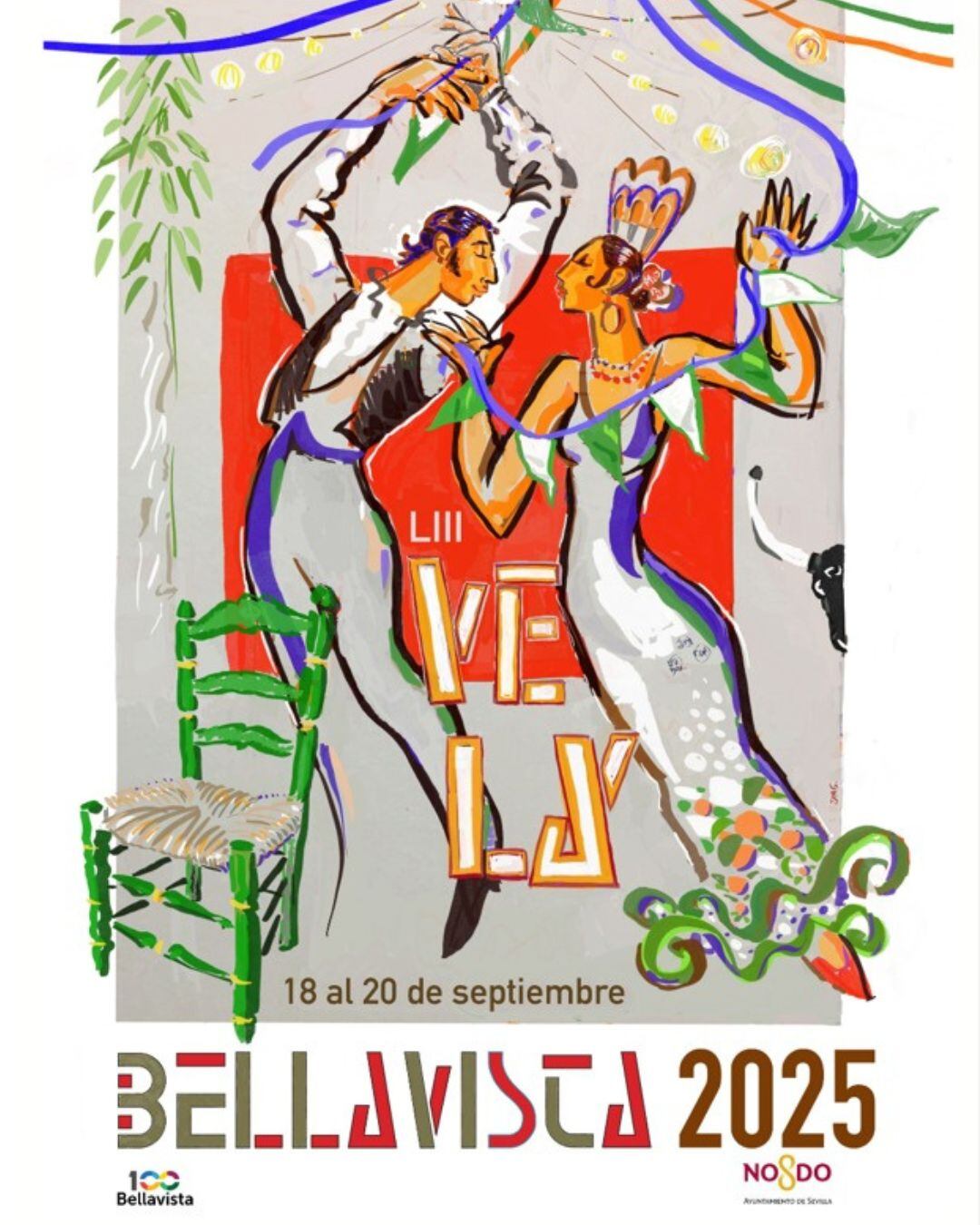 Cartel de la 53ª Velá de Bellavista, la Velá del Centenario del populoso barrio
