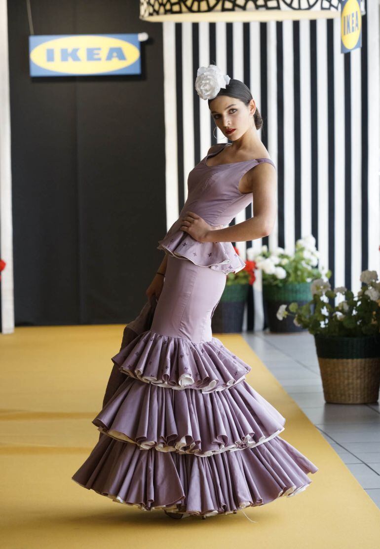 Diseño ganador del tercer certamen de Moda Flamenca de IKEA Sevilla, realizado por Laura Aguilera