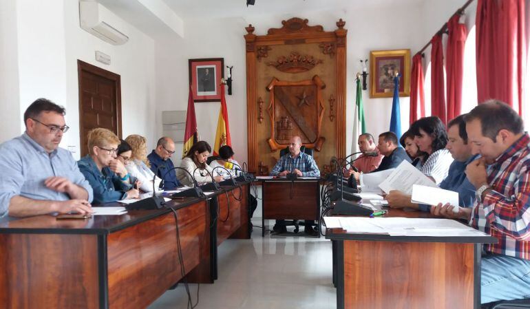 Momento de la sesión plenaria en la que se debatían los presupuestos municipales para 2018