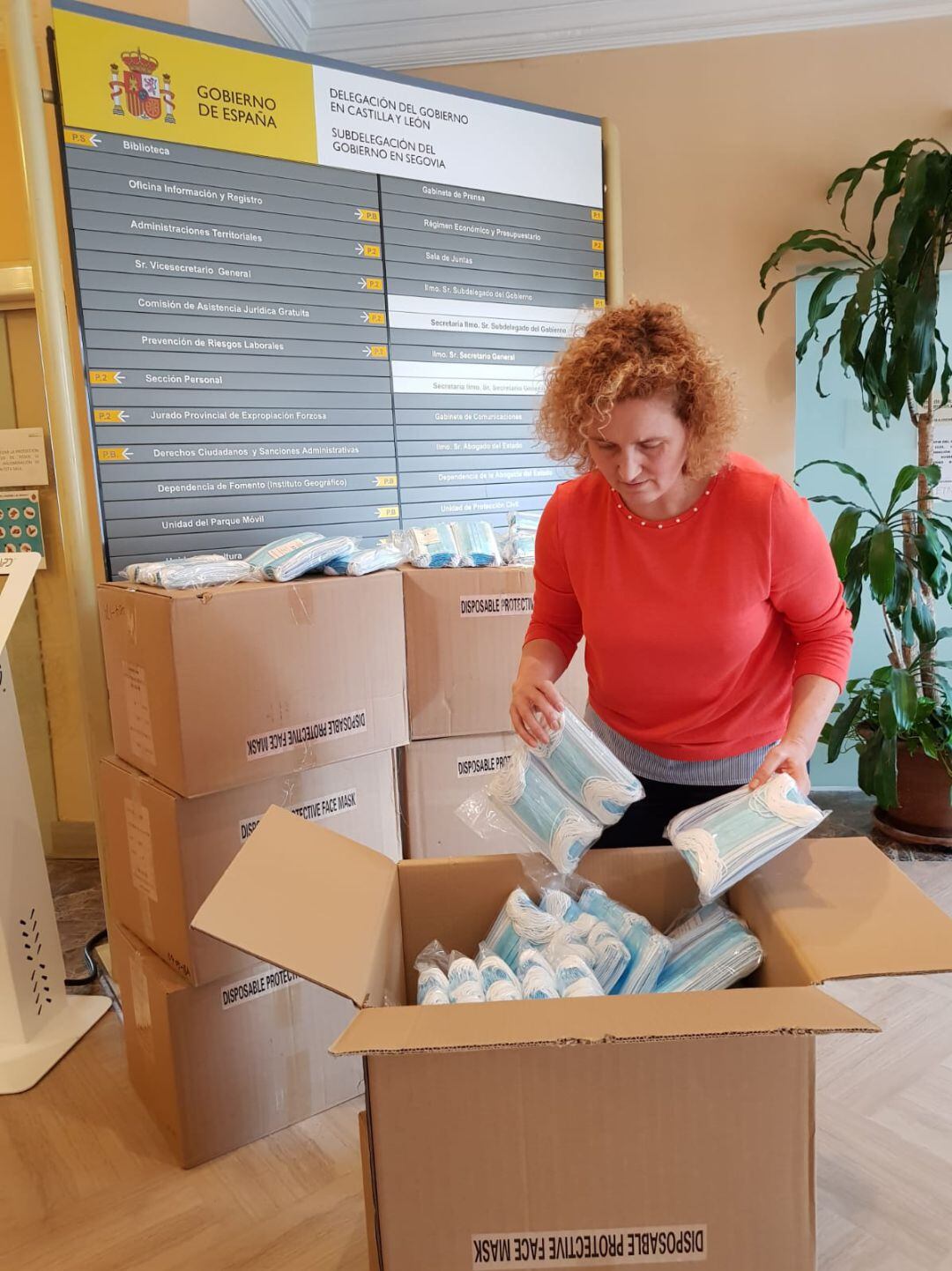 El Gobierno reparte 32.000 mascarillas en Segovia