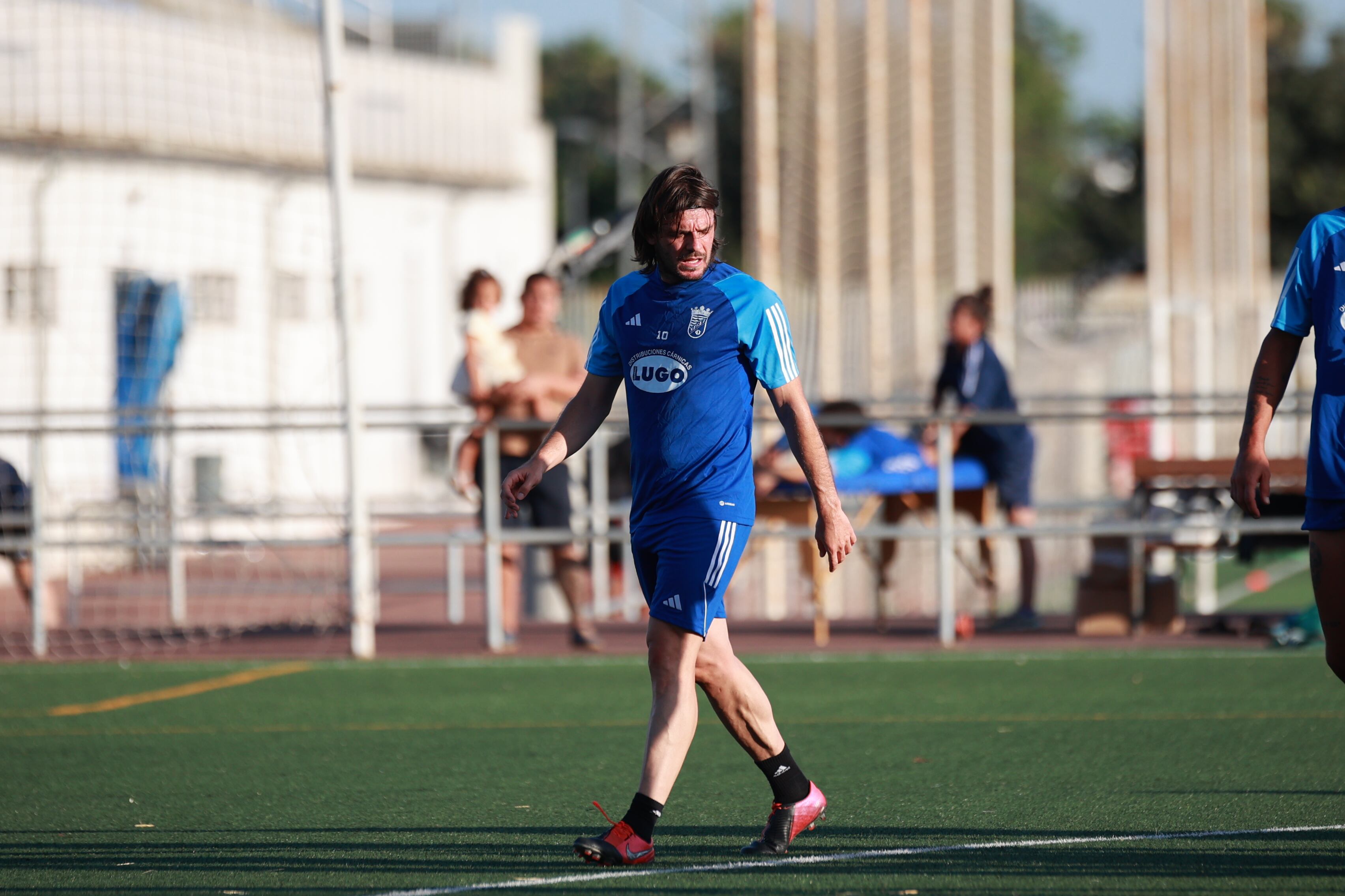 Migue García durante un entrenamiento en La Granja