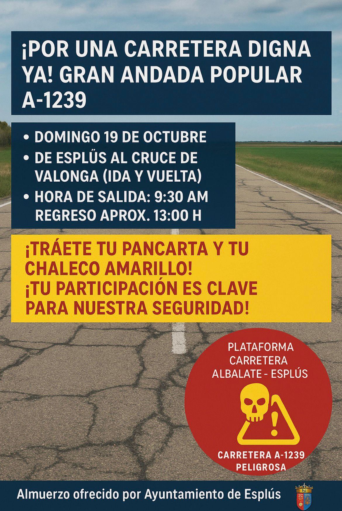 Cartel convocatoria Andada Popular.