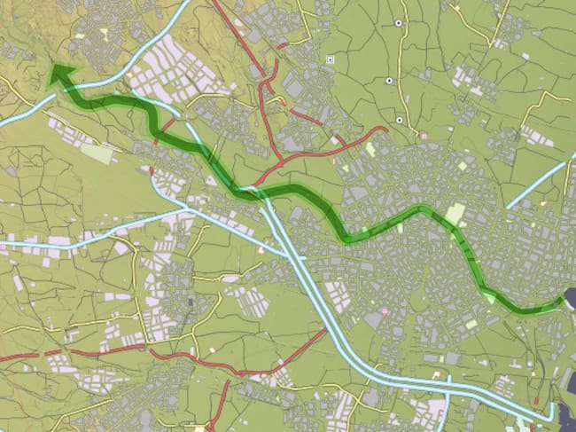 Parque metropolitano norte, hasta la Vallesa