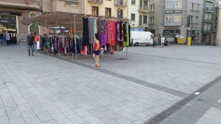 Una de les tres parades que sí s'han instal·lat avui