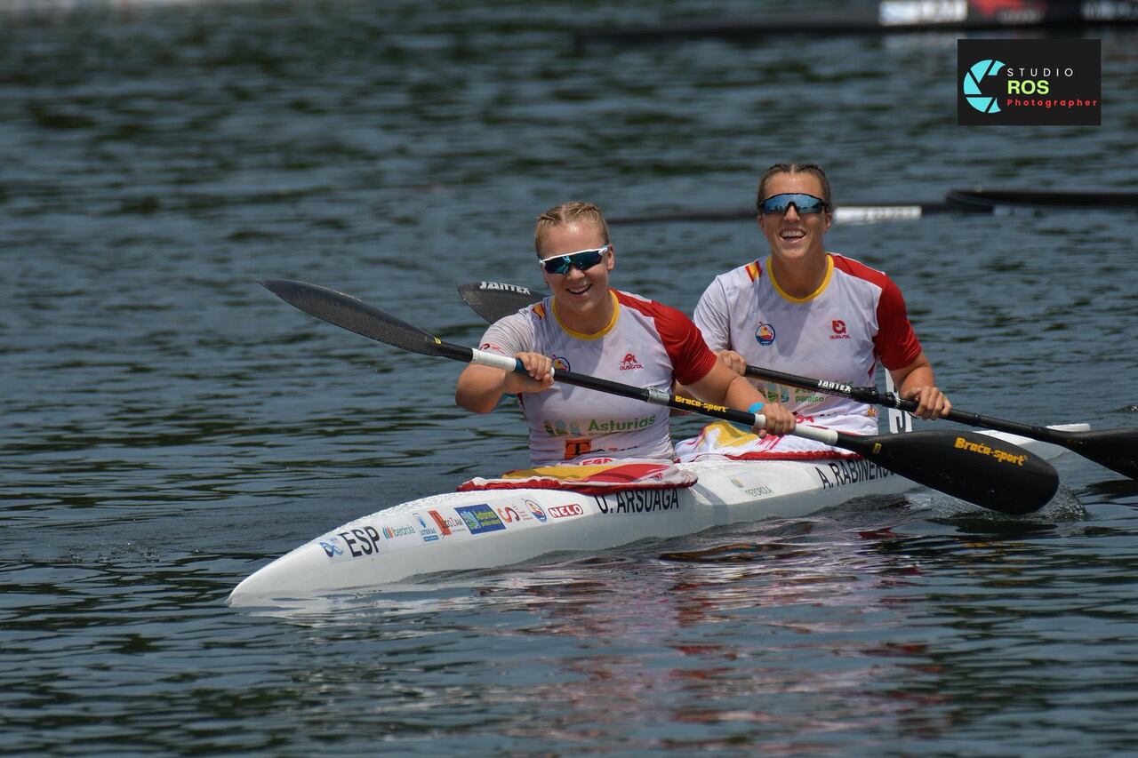 La parella espanyola va quedar-se molt a prop de la medalla a l'Europeu de K2 500 metres.