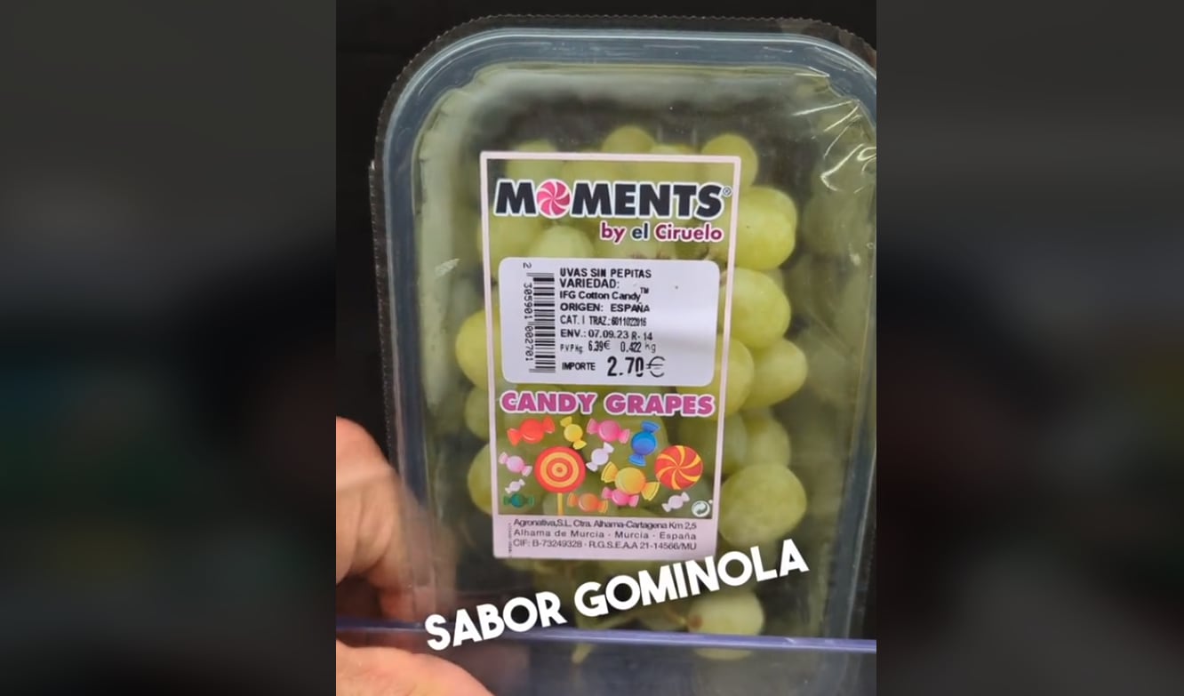 Así son las uvas con sabor a gominola.