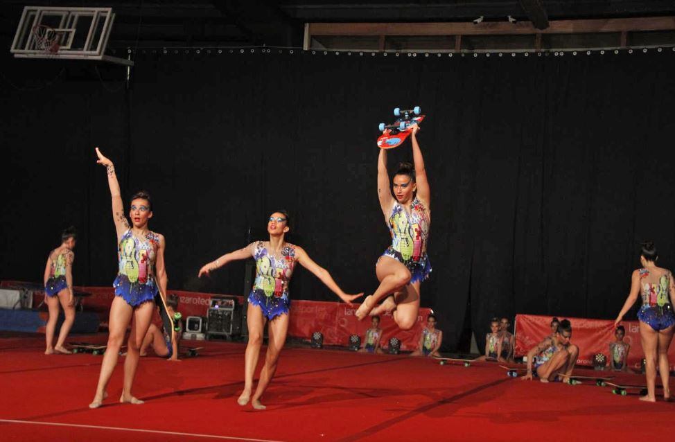 Participantes en una edición anterior del Festival de Gimnasia Isla de Lanzarote “Lolina Curbelo”.