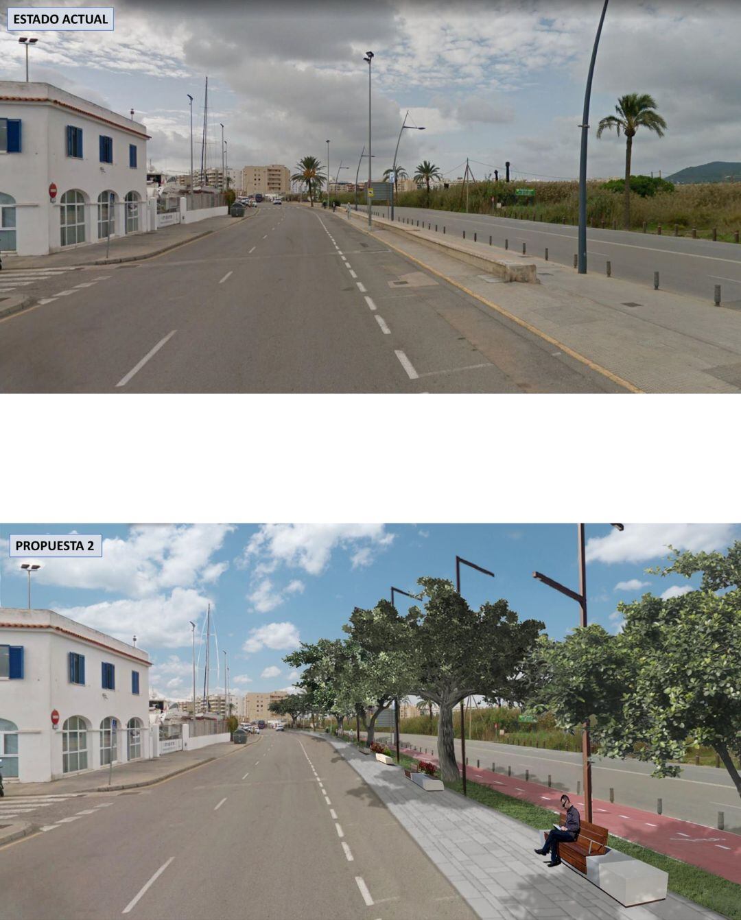 Las obras contemplan ampliar las aceras y un carril bici