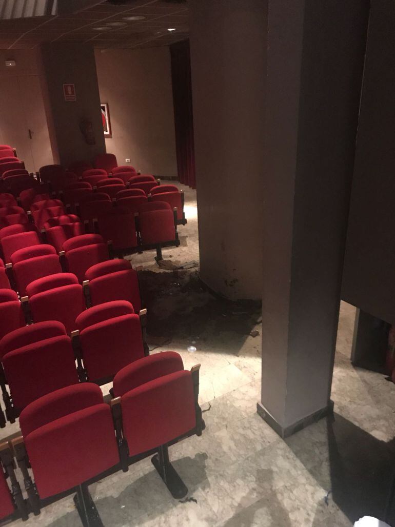 Imagen de los desprendimientos en la sala