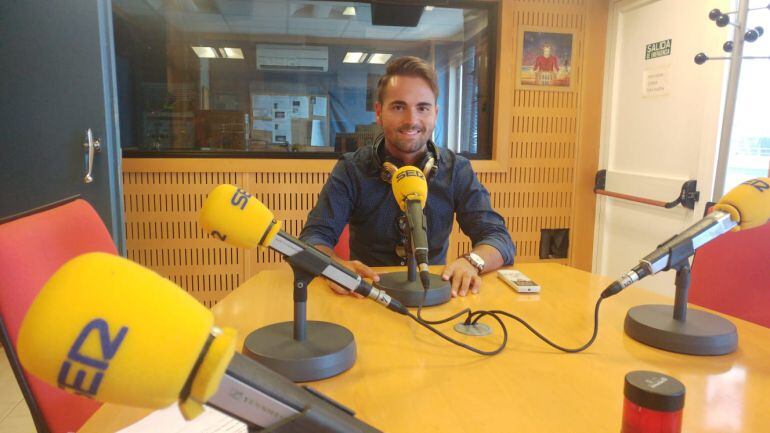 David Sánchez en los estudios de Radio Cádiz