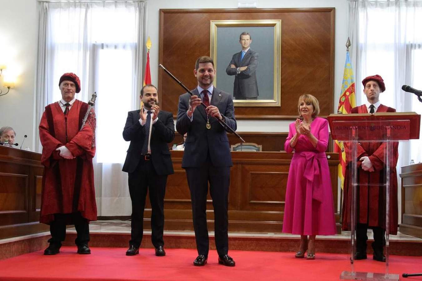 El alcalde de Gandia, José Manuel Prieto en la sesión de investidura de este sábado