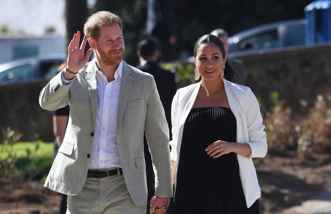 Los duques de Sussex durante el embarazo de Meghan.