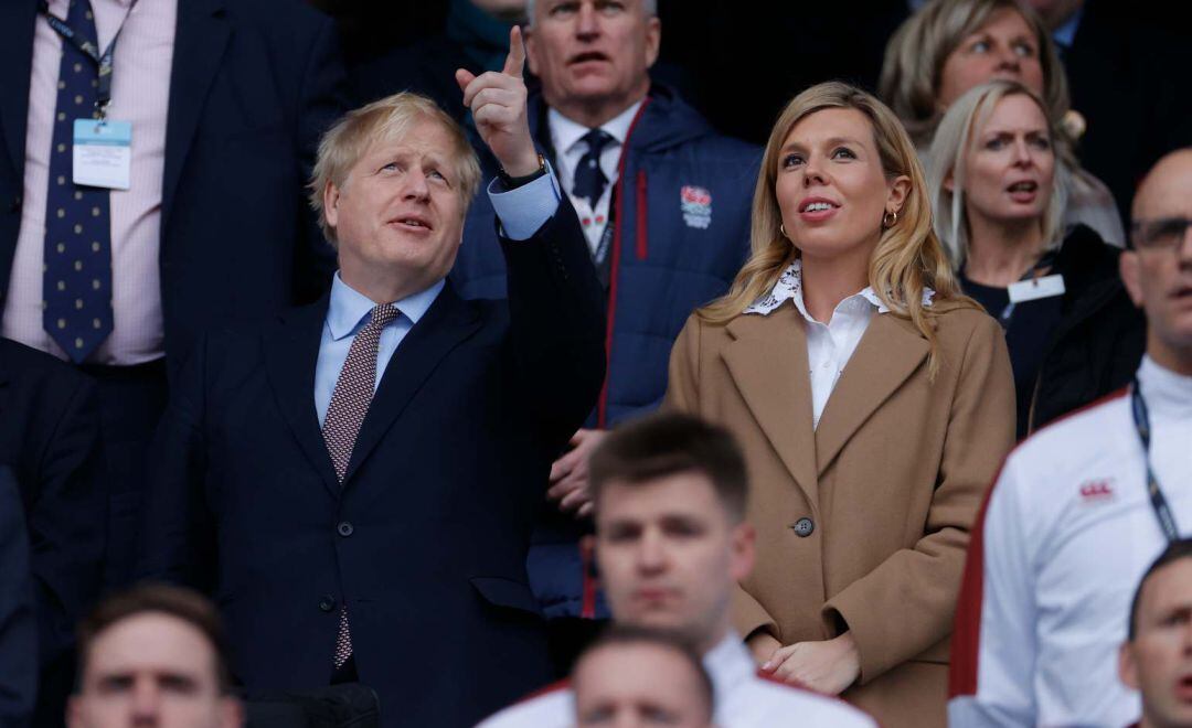 Boris Johnson, en un encuentro del Seis Naciones de rugby a principios de 2020.