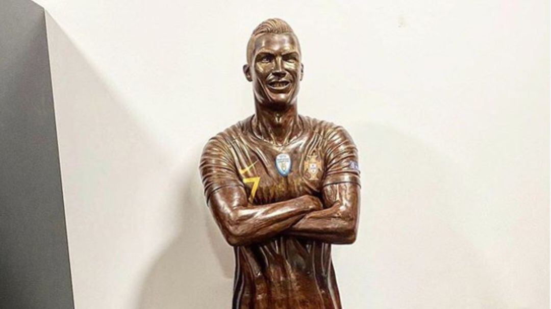 La figura de chocolate de Cristiano Ronaldo.