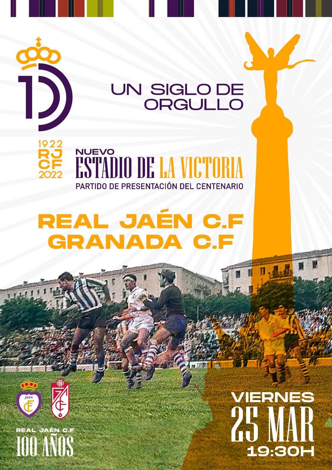 Partido inuagural del centenario del Real Jaén, este viernes a las 19:30 ene l Estadio de La Victoria