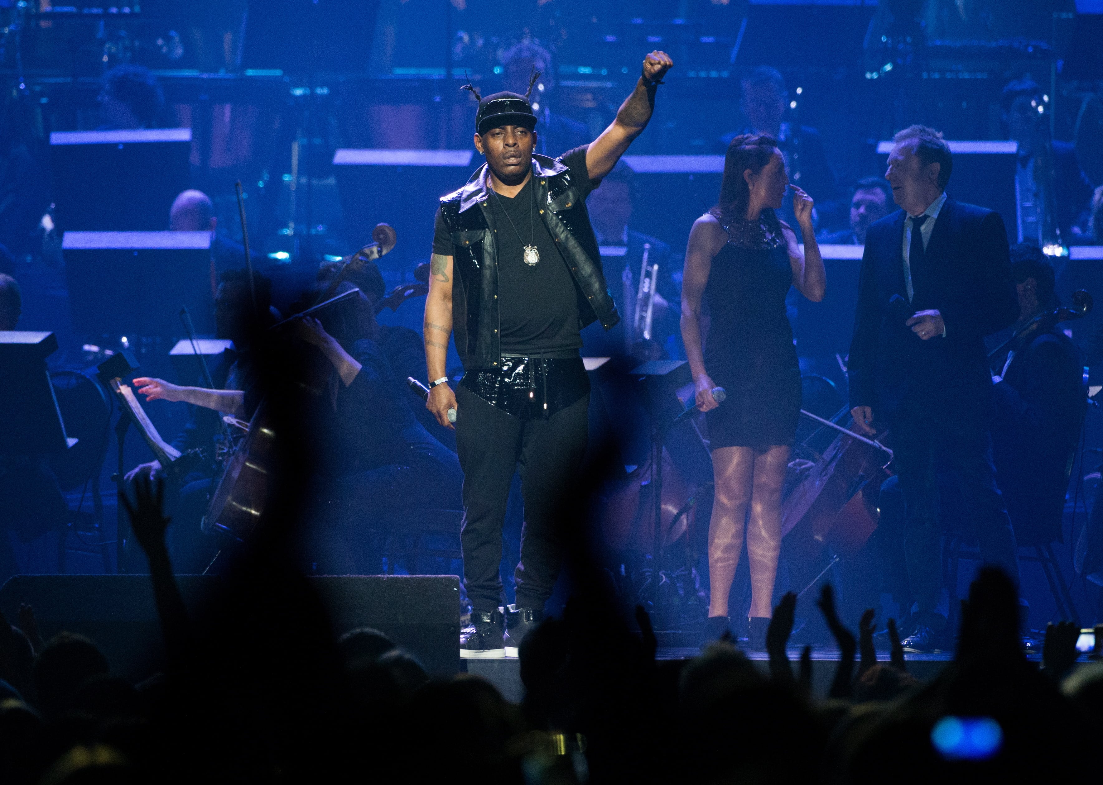 El rapero Coolio, durante una actuación en Lodz (Polonia).