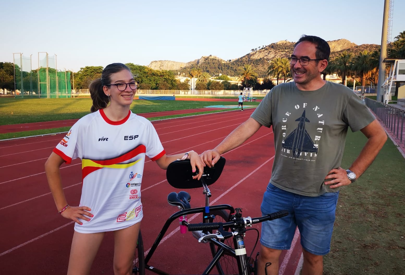 Judith Tortosa entrenando hace nueve meses en Xàtiva