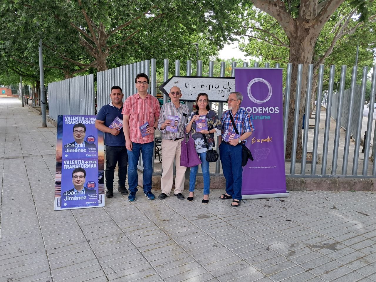 Paseo electoral de Podemos Linares.