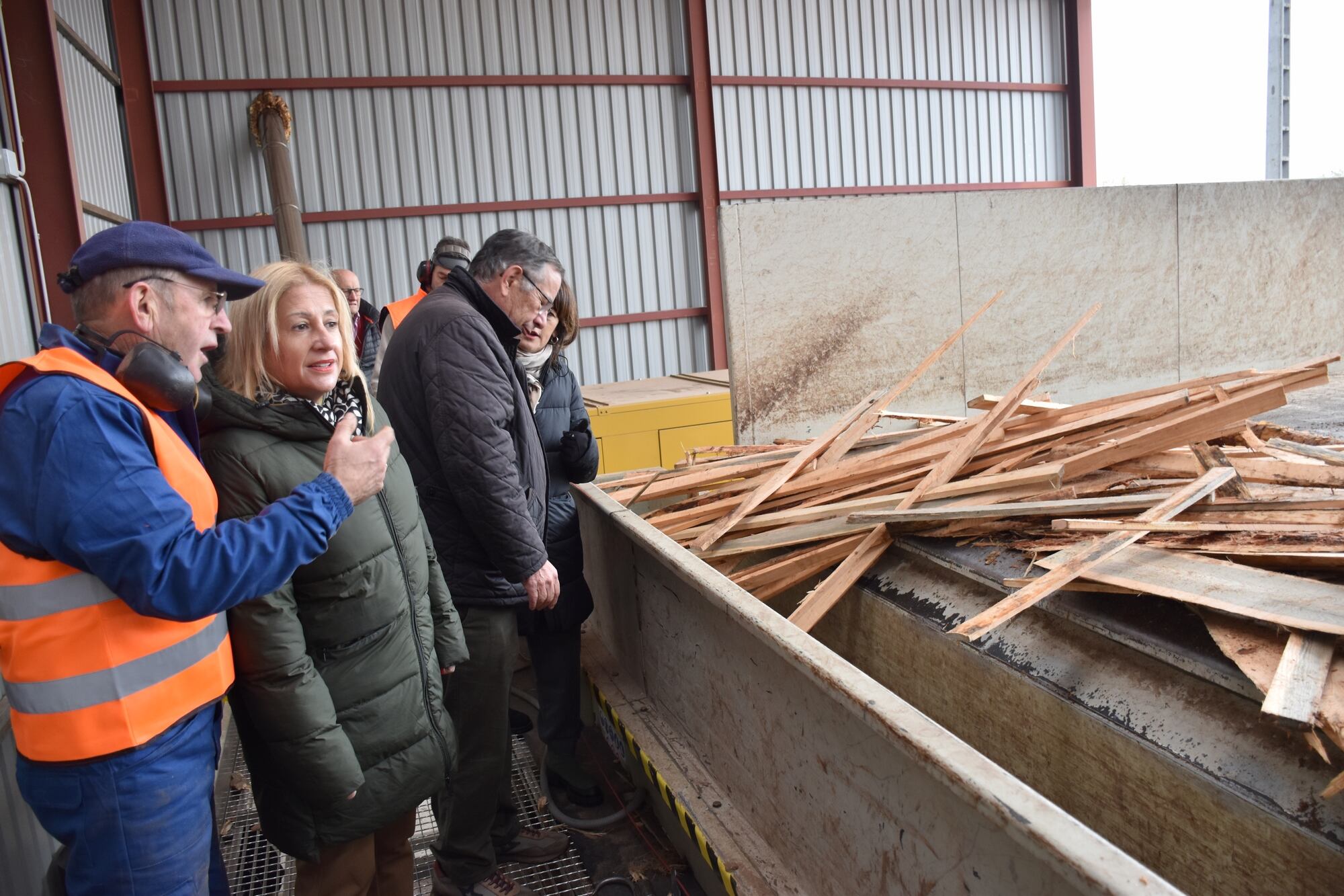 Visita a la astilladora