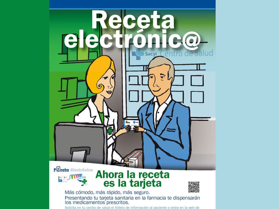 Cartel informativo sobre la receta electrónica 