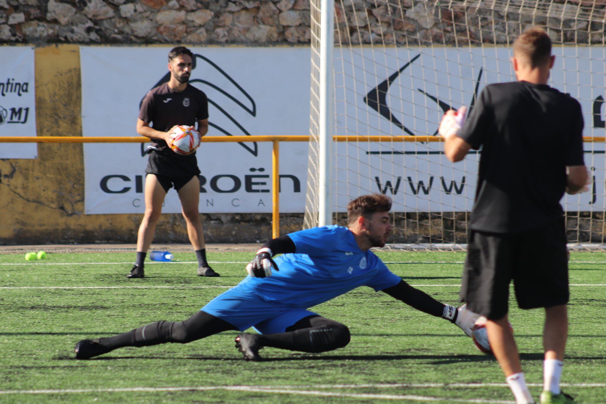 Isi Jareño, portero del Conquense, durante un entrenamiento