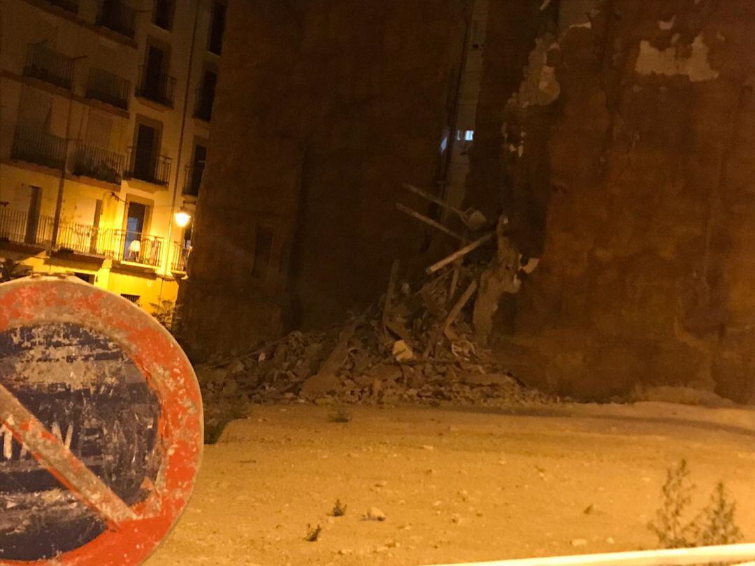 Cae la parte trasera del inmueble de San Agustín 8