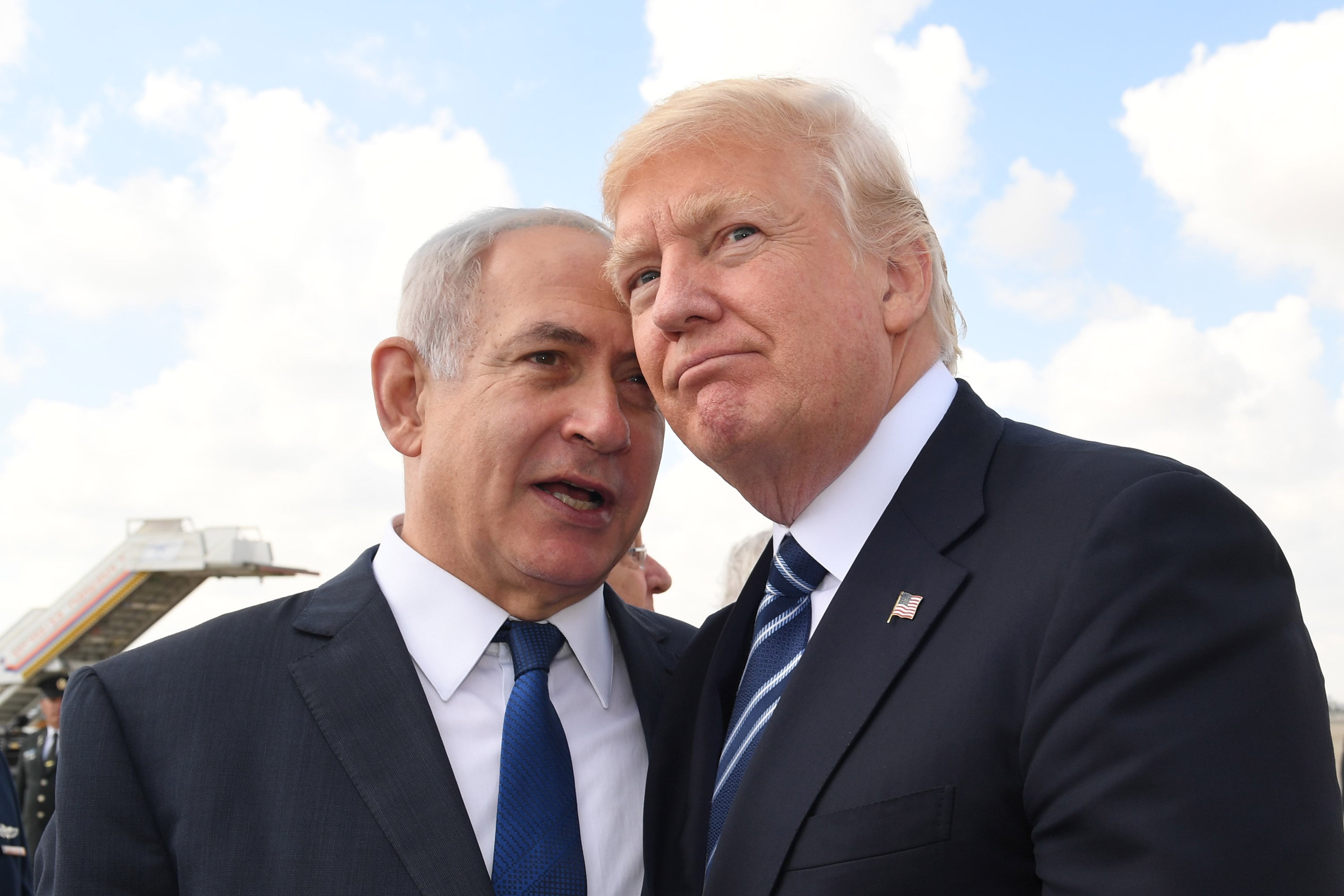 Donald Trump junto a Benjamin Netanyahu.