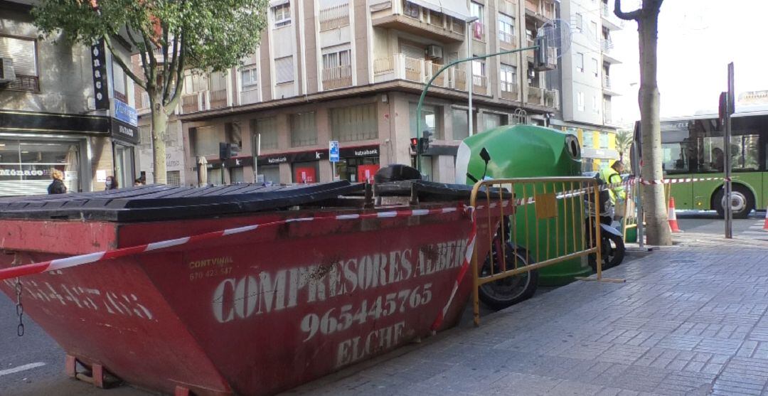 Obras en la calle Vicente Blasco Ibañez