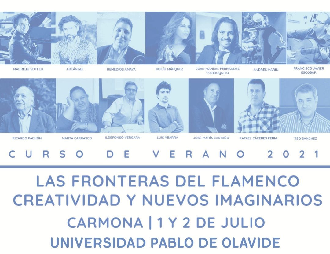 Cartel del curso sobre Flamenco de la Pablo de Olavide en Carmona