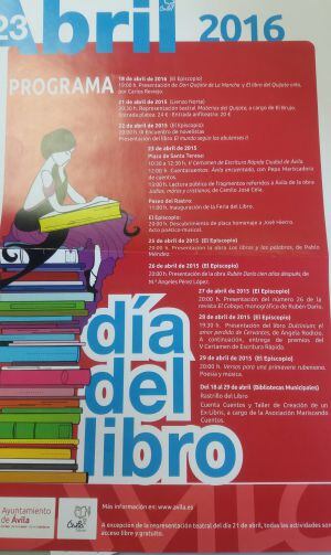 Programa de Actos del Día del Libro en Ávila