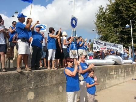 Més de mig miler de persones han participat aquest diumenge en la primera protesta en contra del nou Pla Hidrològic de la conca de l&#039;Ebre