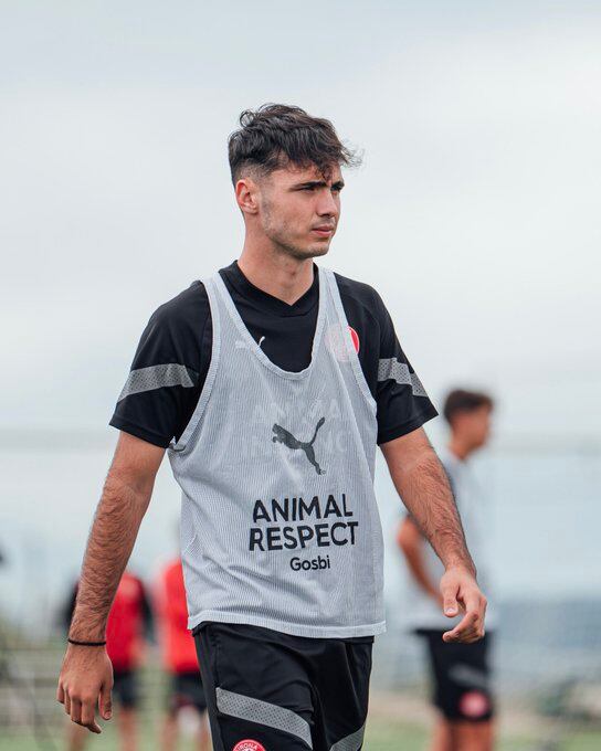 Arnau Martínez, a l'entrenament d'aquest divendres