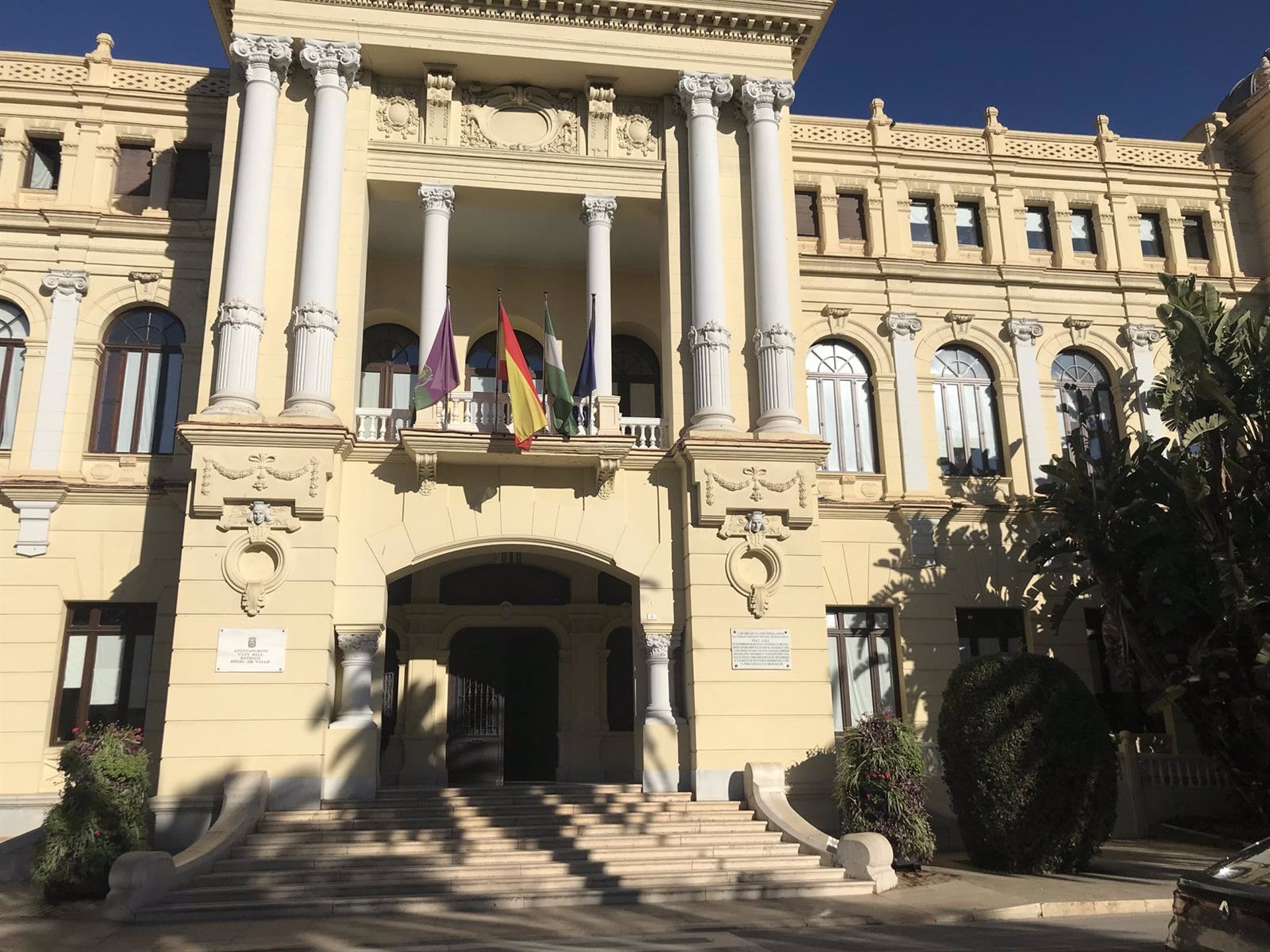 Fachada del Ayuntamiento de Málaga