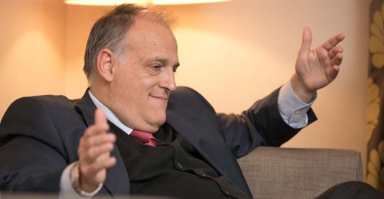 Javier Tebas, en la inauguración de la nueva sede de LaLiga