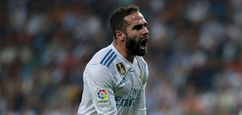 Dani Carvajal, durante un partido con el Real Madrid