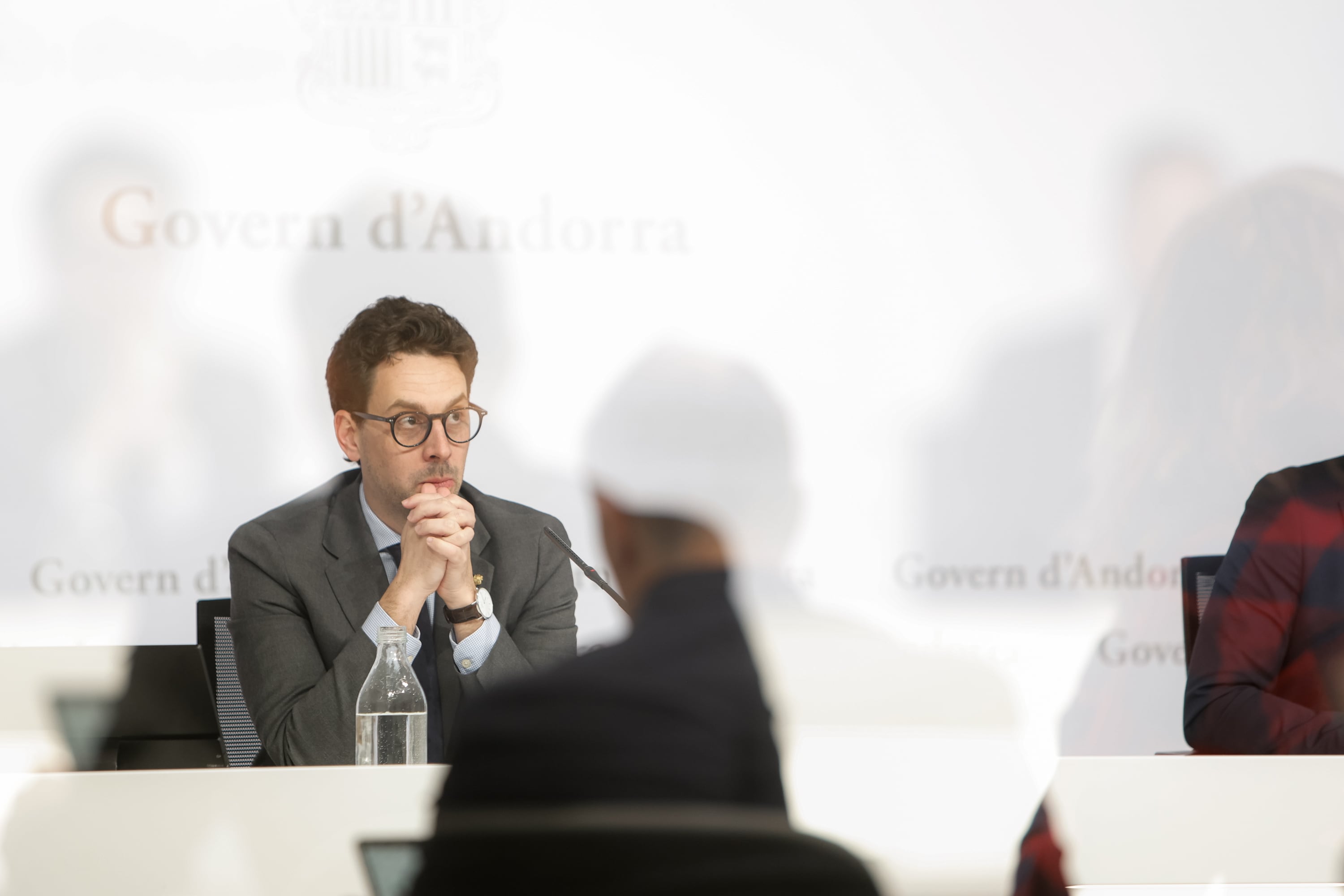 El ministre Portaveu, Guillem Casal, després de la reunió del Consell de Ministres