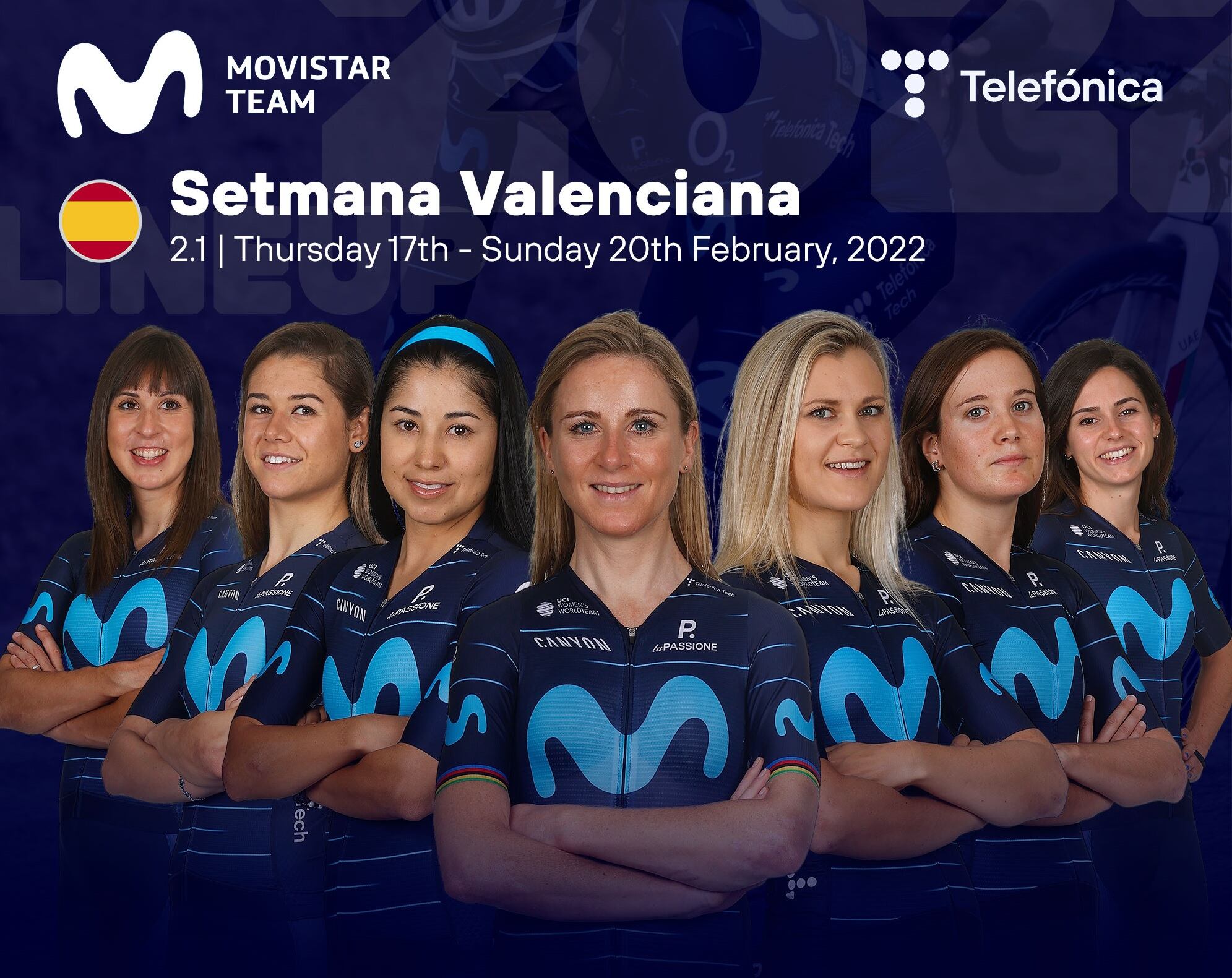 La formación de Movistar para la Setmana Valenciana