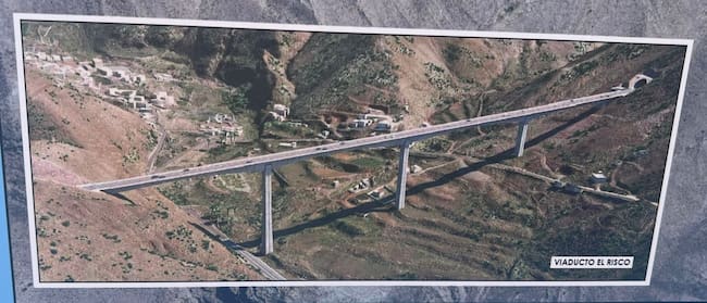 Así será el viaducto de El Risco, que formará parte de la nueva carretera Agaete-La Aldea