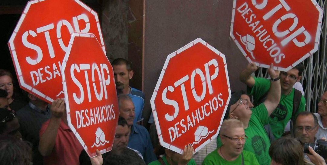 Protesta contra los desahucios.