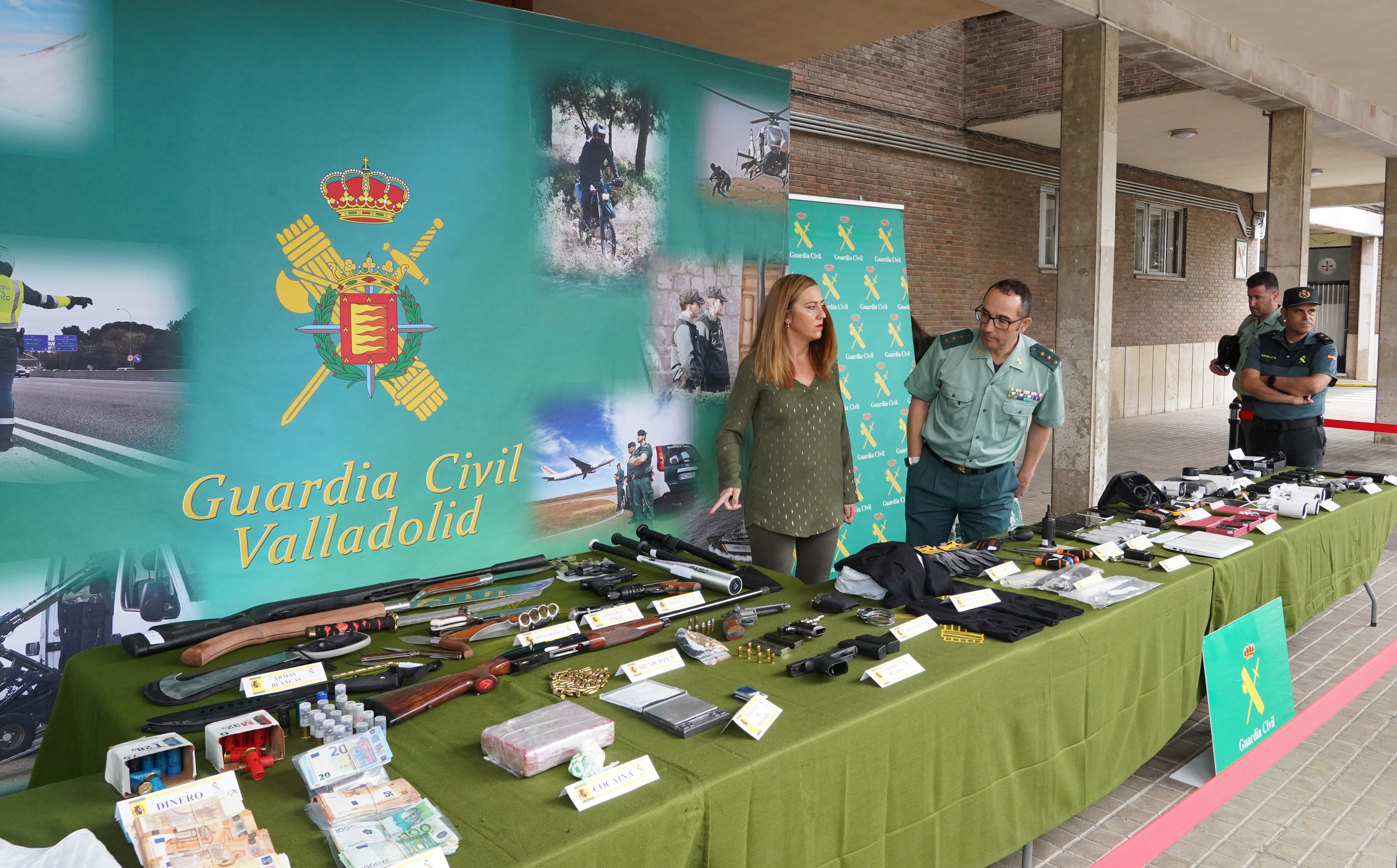 Presentación de una operación desarrollada por la Guardia Civil en Valladolid