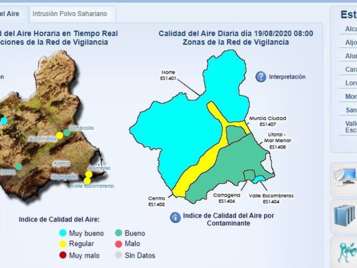 Las condiciones climatológicas prevén la presencia de polvo mineral en suspensión de origen africano