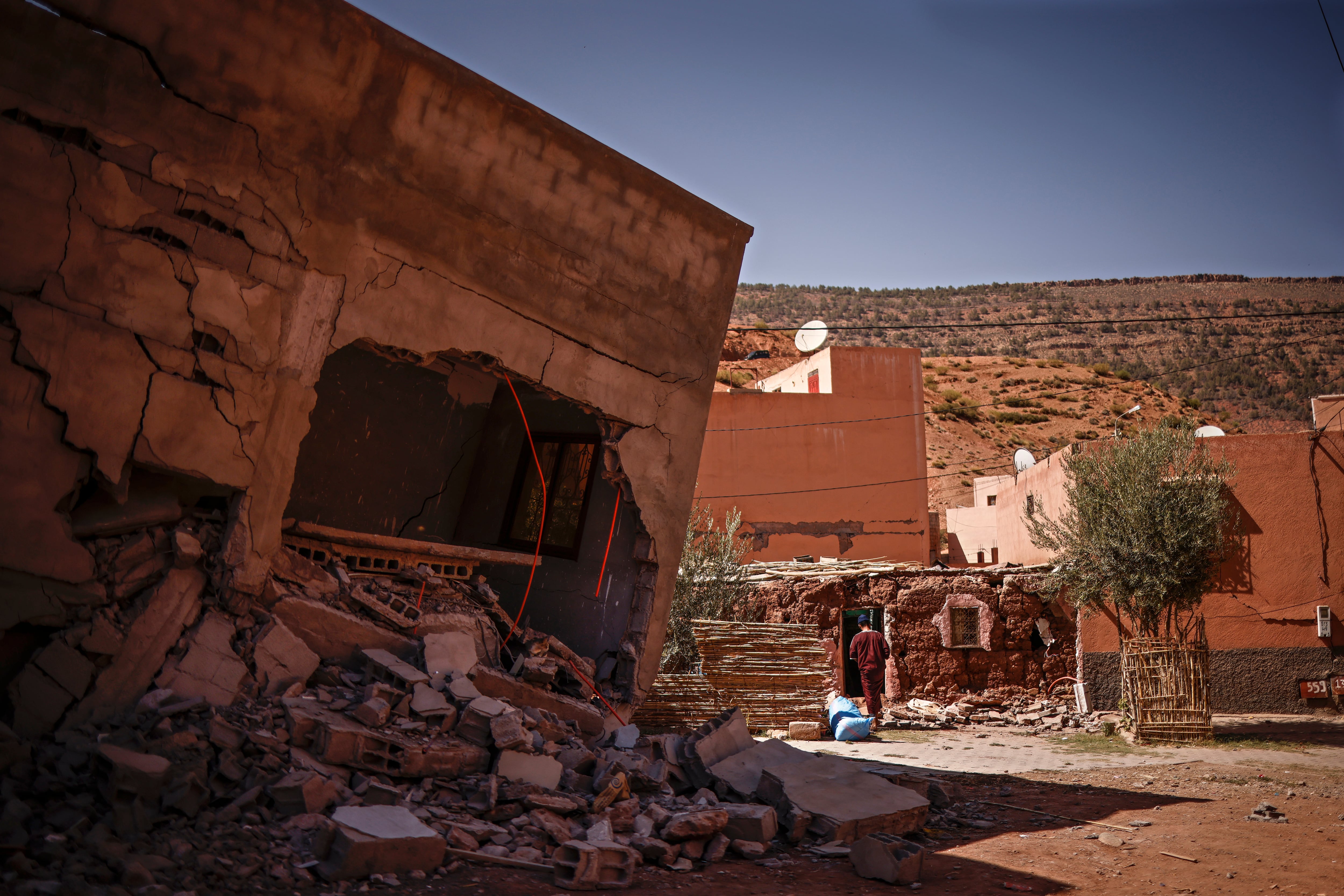 Asni, Marruecos 11/09/2023.- Destrucción en Marrakesh del terremoto donde han fallecido al menos 2.500 personas.